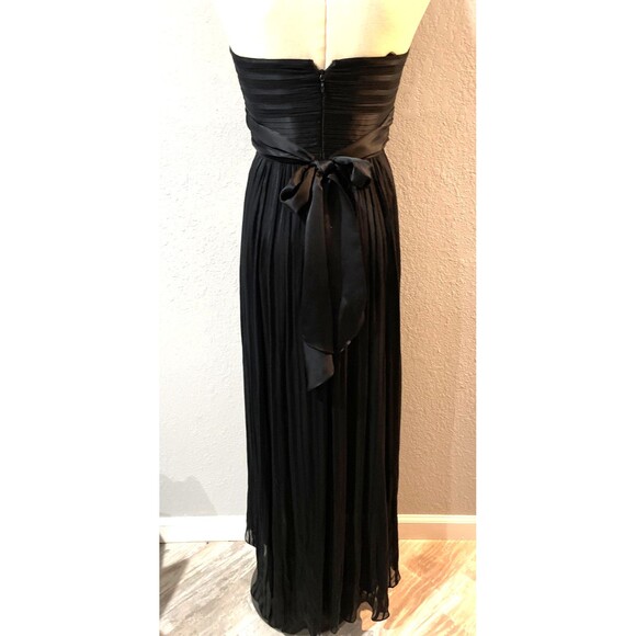 BCBG Max Azria Womens Alicia Silk Hi Low Strapless Dress size 6 Black Whimsigoth - Picture 4 of 9
